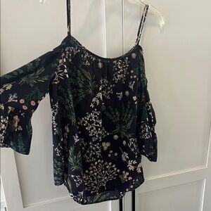 Elegant Floral Off-Shoulder Blouse